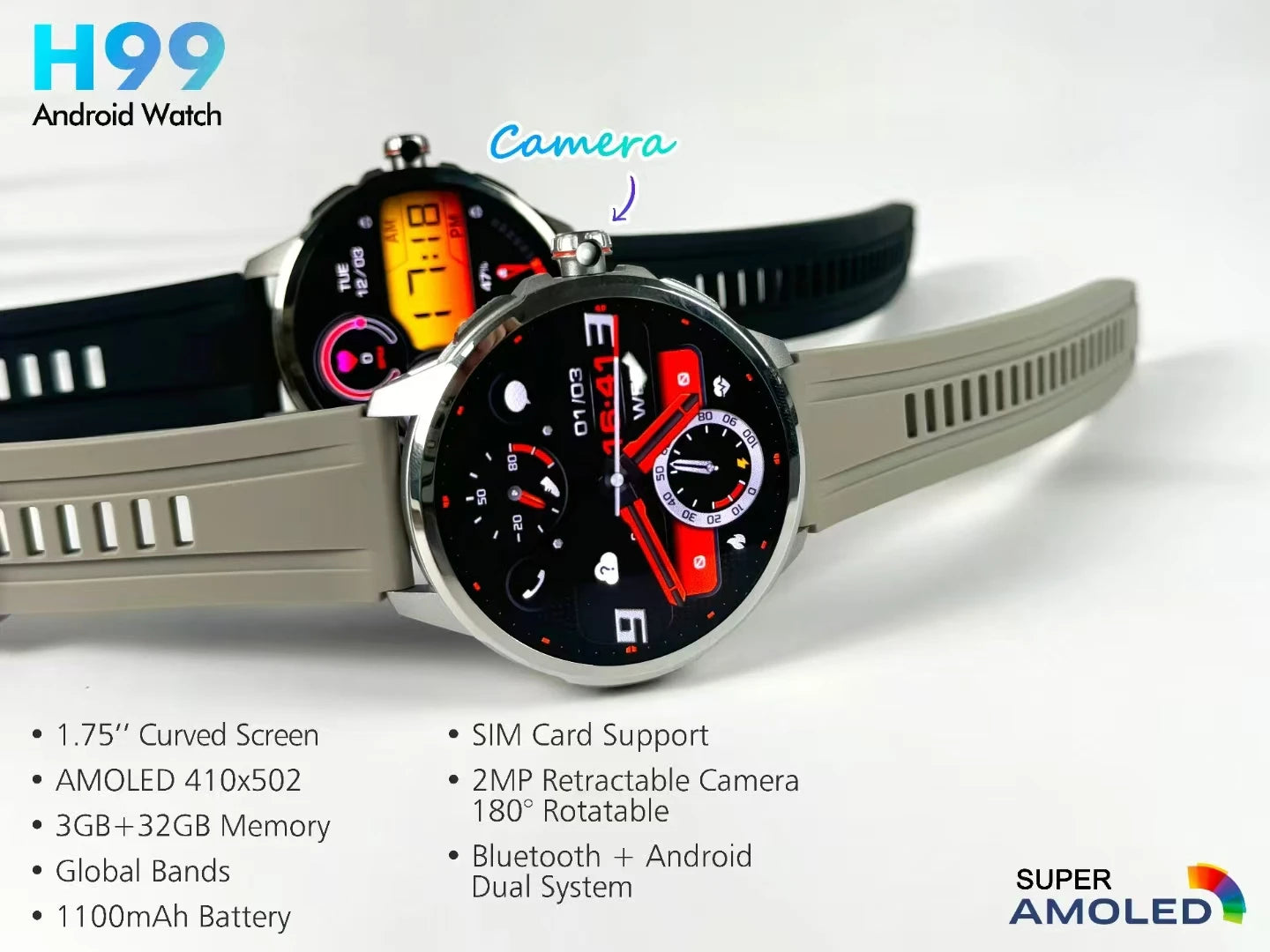 H99, ANDROID, 8 RAM, 128 GB, CÁMARA GIRATORIA, PLAYSTORE