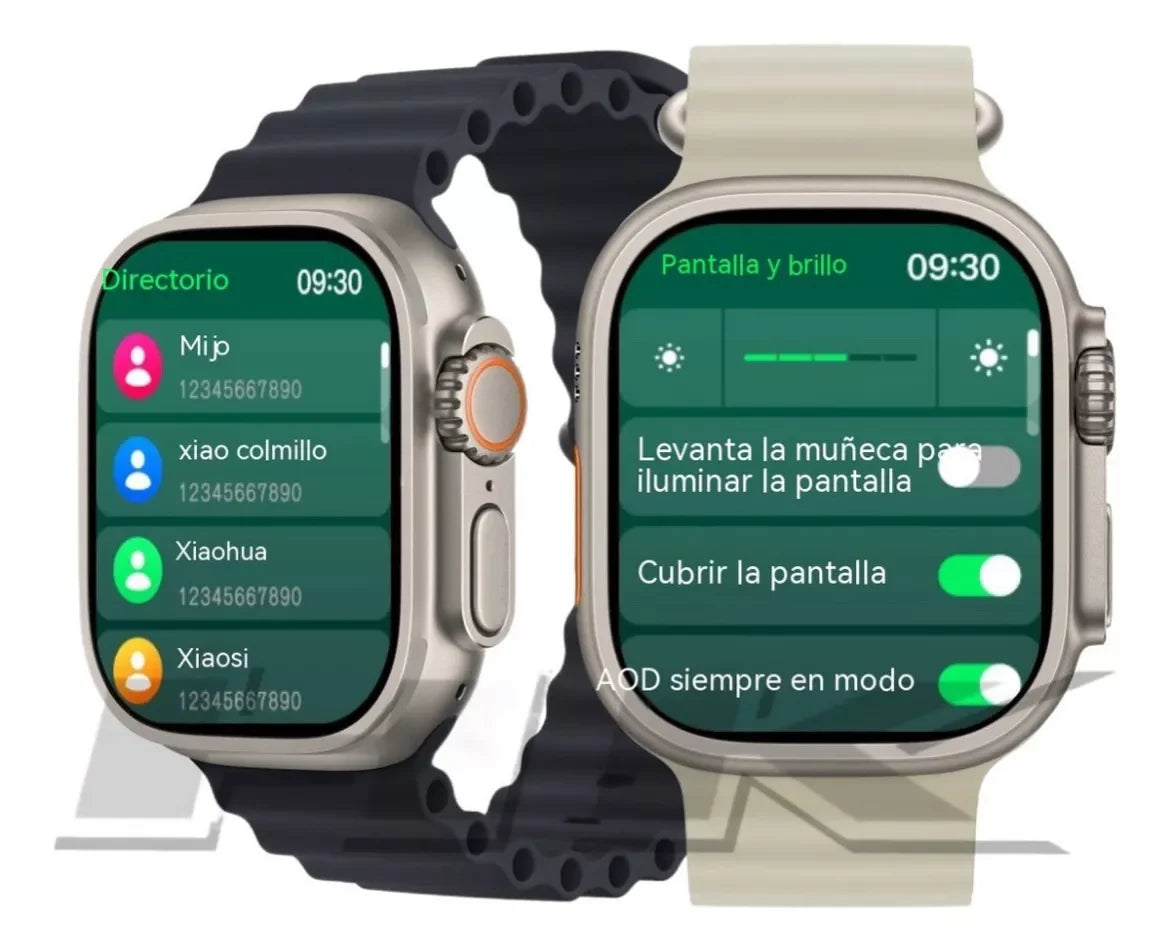 Smartwatch Deportivo HK9 Ultra 2 Max Plateado