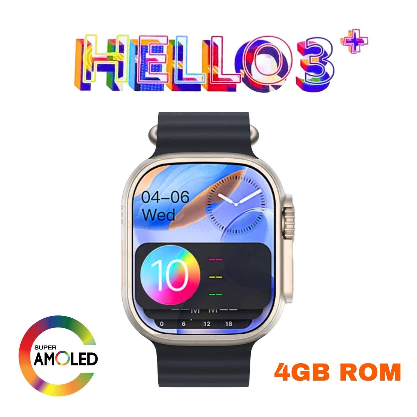 2023 Hello Watch 3 Pantalla Amoled 2.04 Pulgadas 4GB Reloj