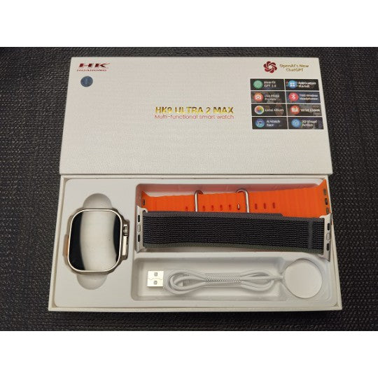 Smartwatch Deportivo HK9 Ultra 2 Max Plateado