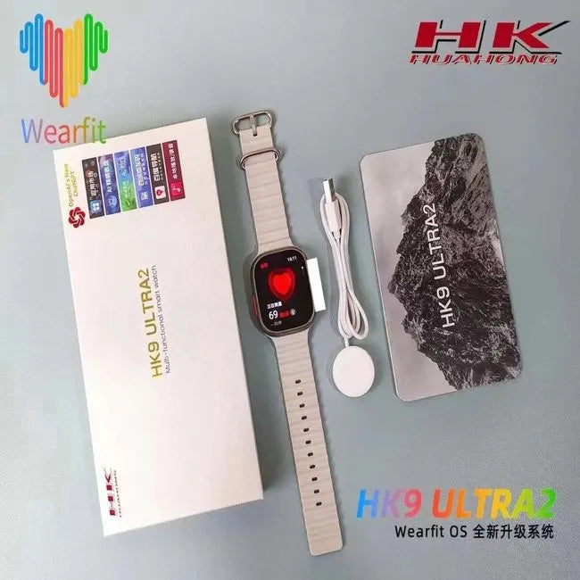 Smartwatch Deportivo HK9 Ultra 2 Max Plateado