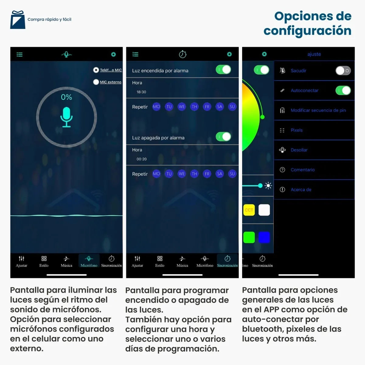 LUCES NAVIDEÑAS CONTROLADOS POR BLUETOOTH Y APP