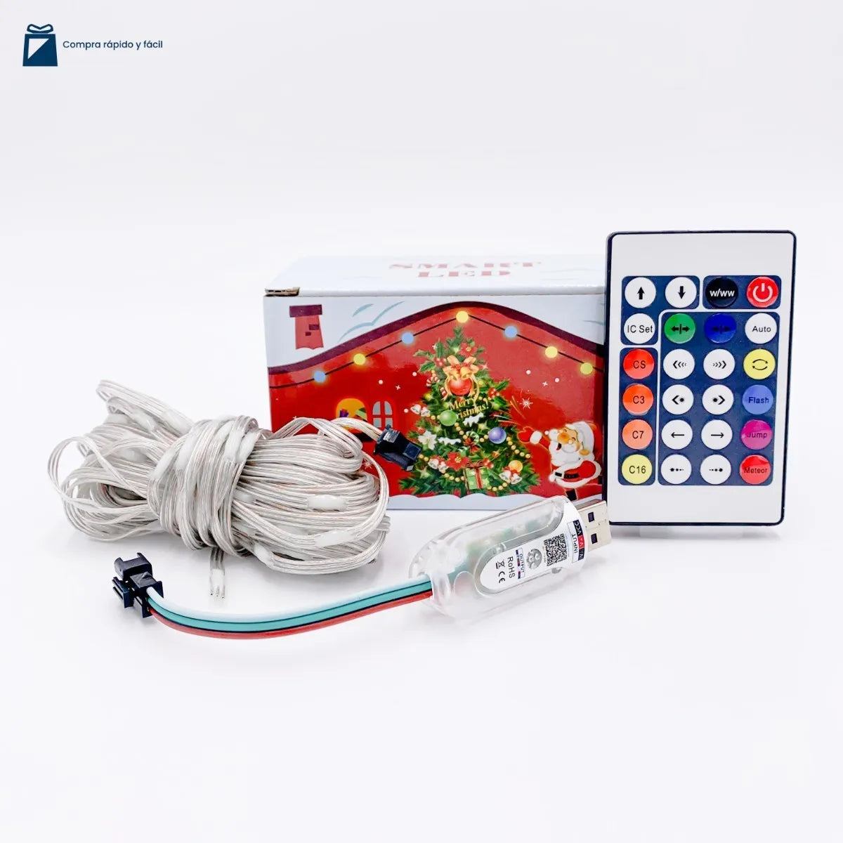 LUCES NAVIDEÑAS CONTROLADOS POR BLUETOOTH Y APP